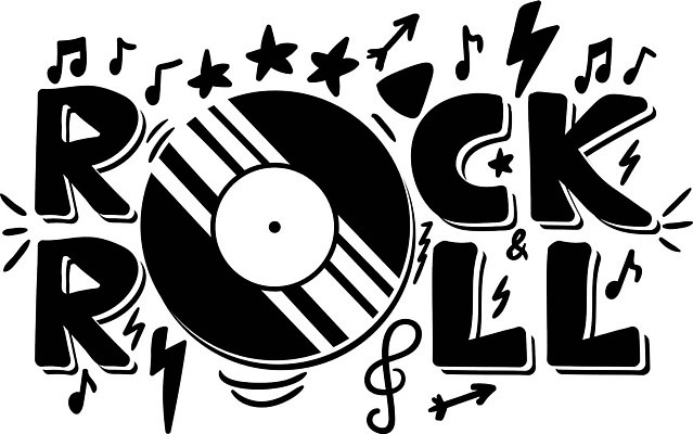 EPS 해외이미지 일러스트 타이포그라피 사람없음 화려 속담 락 레터링 해외202310 해외일러스트 문자 컨셉 로큰롤 파일형식 벡터