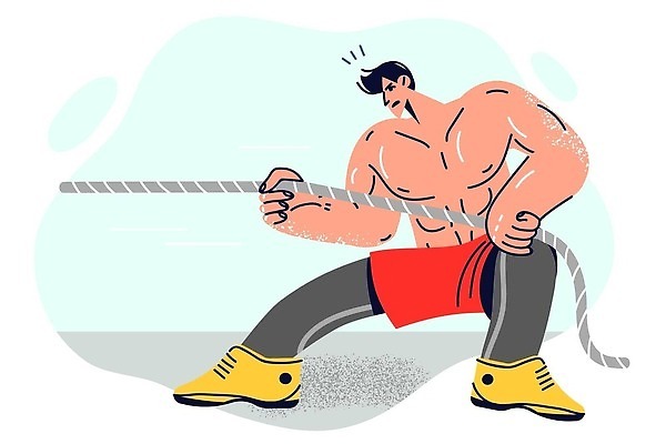 EPS 해외이미지 전신 남자 밧줄 일러스트 한명 성인 운동 건강관리 헬스 경쟁 당기기 보디빌더 근육질 근력 성인남자한명만 해외202310 해외일러스트 1 줄 컨셉 모션 근육 건강 관리 사람 보디빌딩 몸매 남자한명만 성인남자만 파일형식 벡터