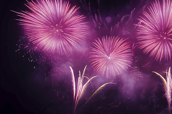 포토 JPG 해외이미지 분홍색 백그라운드 밤하늘 폭죽 불꽃놀이 이벤트 사람없음 야외 빛 반짝임 축제 어둠 발광 해외202310 해외포토 컬러 모션 놀이 하늘 야간 파일형식