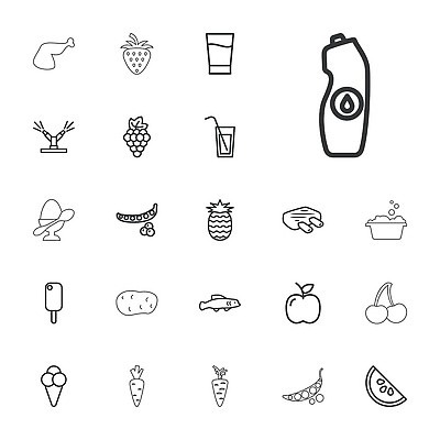EPS 해외이미지 음료 일러스트 수박 감자 육류 스테이크 사람없음 계란 체리 사과 심볼 완두콩 손세정제 해외202310 해외일러스트 채소 과일 식재료 콩 서양음식 알 세정제 파일형식 벡터