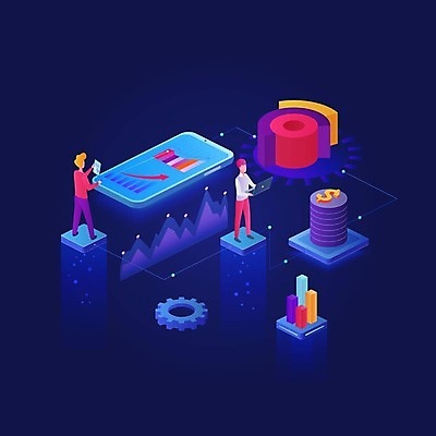 EPS 해외이미지 무료이미지 남자 일러스트 비즈니스 그래프 들기 성인 두명 노트북 스마트폰 톱니바퀴 성인남자만 해외202310 해외일러스트 모션 사람 전자제품 핸드폰 스마트기기 남자만 성인만 파일형식 벡터