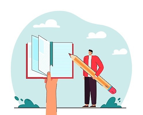 EPS 해외이미지 무료이미지 손 교육 남자 일러스트 한명 들기 성인 취미 신체부위 책 연필 공책 작가 문학 성인남자한명만 해외202310 해외일러스트 직업 1 모션 문구용품 학용품 사람 필기구 남자한명만 성인남자만 파일형식 벡터 무료콘텐츠