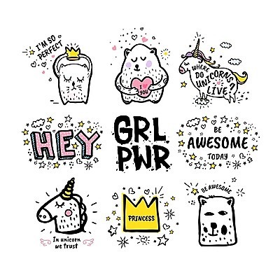 EPS 해외이미지 동물 손 디자인 행복 포스터 어린이 분홍색 스티커 셔츠 일러스트 텍스트 곰 왕관 미술 그래픽 여름 세트 노란색 고양이 봄 곰인형 수확 하트 아기 토끼 인사 낙서 인쇄 만화 스케치 그림 환영 감탄 고립 엘리먼트 완벽 유니콘 해외202004 해외일러스트 모양 계절 감정 인형 컬러 컨셉 상의 농업 포유류 문화예술 사람 신체부위 반려동물 예절 파일형식 벡터