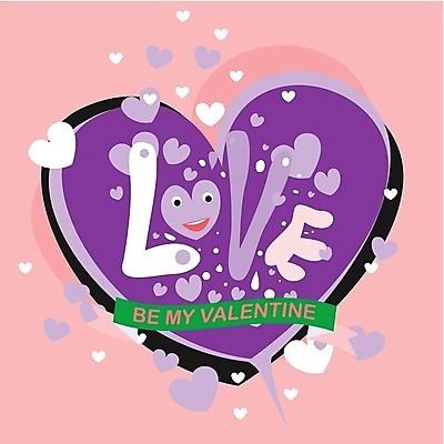 EPS 해외이미지 무료이미지 분홍색 일러스트 발렌타인데이 사랑 타이포그라피 사람없음 보라색 하트 해외202310 해외일러스트 모양 문자 감정 컬러 데이이벤트 파일형식 벡터 무료콘텐츠