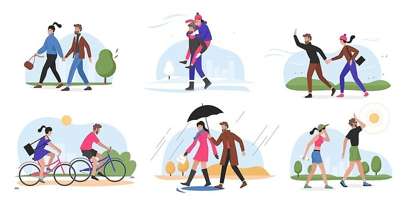 EPS 해외이미지 캐릭터 손 커플 계절 공원 행복 백그라운드 겨울 일러스트 우산 바람 날씨 사랑 사람 야외 여름 세트 달리기 태양 걷기 자전거 검은색 봄 산책 추위 가을 흰색 잡기 도시 뜨거움 플랫 만화 아래 사이클링 고립 뇌우 벡터 해외202310 해외일러스트 일러캐릭터 자연요소 공공시설 감정 컬러 관계 모션 휴식 신체부위 바이크 방향 육상스포츠 위치 파일형식