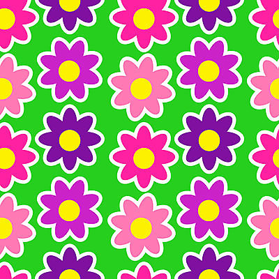 JPG 해외이미지 분홍색 꽃무늬 패턴 사람없음 초록색 보라색 빈티지 복고 해외202310 해외일러스트 꽃 컬러 컨셉 무늬 파일형식