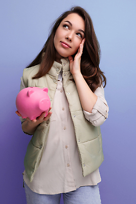 포토 JPG 해외이미지 백인 여자 행복 유럽 분홍색 백그라운드 돈 비즈니스 갈색머리 실내 미소 사람 성인 사람없음 30대 금융 경제 파란색 귀여움 동전 돼지저금통 저금통 절약 재산 투자 긍정 고립 스타일 카피스페이스 해외202310 해외포토 서양인 헤어스타일 감정 나라 컬러 컨셉 표정 내부 장년 공백 저축 파일형식