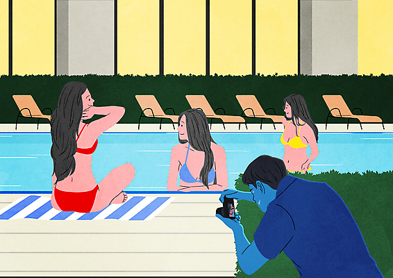 전신 PSD 여자 남자 일러스트 수영장 들기 앉기 손짓 여러명 상반신 성인 비키니 카메라 사진촬영 기댐 풀 범죄 범죄인 선베드 도촬 몰래카메라 숨기 성인만 불법촬영 국내일러스트 식물 수영복 다수 의자 모션 사람 전자제품 촬영 파일형식