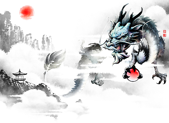 PSD 구름 일러스트 붓터치 산 들기 사람없음 태양 일출 안개 구슬 동양화 정자 번짐 낙관 여의주 청룡 갑진년 국내일러스트 자연요소 건축물 모션 날씨 미술 노을 용 파일형식 2024년 효과 사방신