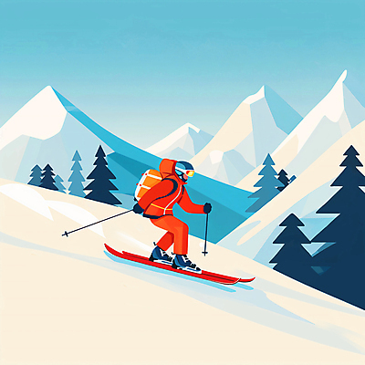 JPG 전신 나무 남자 하늘색 겨울 일러스트 배낭 스키 겨울스포츠 고글 한명 성인 레포츠 운동 설원 눈 헬멧 스키복 폴 내리막 성인남자한명만 스키타기 설산 국내일러스트 AI일러스트 AI콘텐츠 자연요소 식물 1 옷 계절 스포츠 가방 레저 날씨 산 눈_날씨 건강 사람 파란색 보호장비 스키용품 남자한명만 성인남자만 파일형식