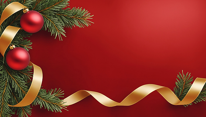 JPG 편집이미지 리본 크리스마스 사람없음 빨간색 디지털합성 솔잎 오너먼트 카피스페이스 편집실사 AI포토 AI콘텐츠 기념일 컬러 잎 크리스마스장식 공백 CG 파일형식