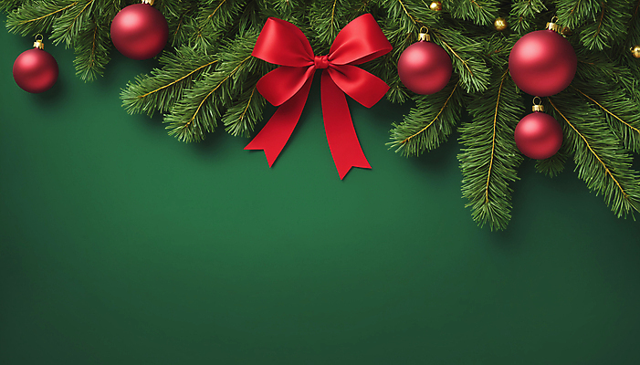 JPG 편집이미지 리본 크리스마스 사람없음 초록색 디지털합성 솔잎 오너먼트 카피스페이스 편집실사 AI포토 AI콘텐츠 기념일 컬러 잎 크리스마스장식 공백 CG 파일형식