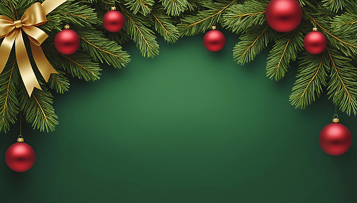 JPG 편집이미지 리본 크리스마스 사람없음 초록색 디지털합성 솔잎 오너먼트 카피스페이스 편집실사 AI포토 AI콘텐츠 기념일 컬러 잎 크리스마스장식 공백 CG 파일형식
