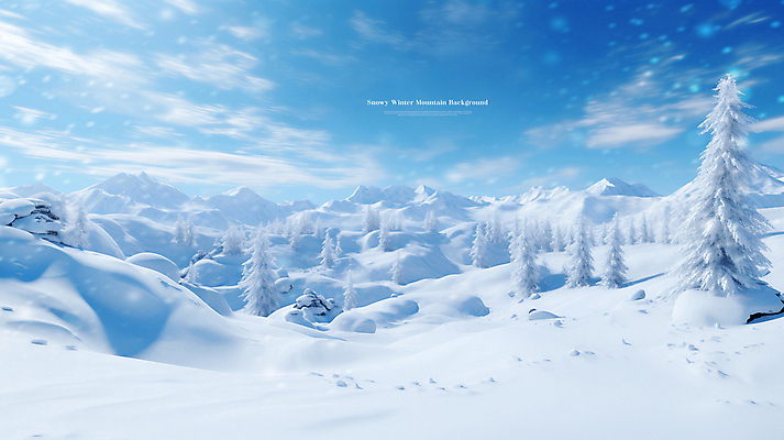 PSD 나무 구름 편집이미지 하늘색 백그라운드 겨울 하늘 풍경 사람없음 설원 맑음 눈 눈내림 설산 눈덮임 이미지편집 자연요소 식물 계절 컨셉 날씨 산 눈_날씨 파란색 파일형식