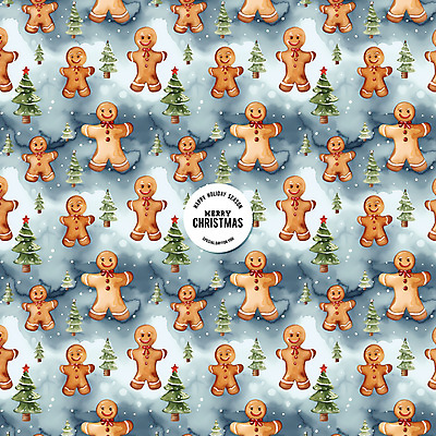 PSD 편집이미지 백그라운드 크리스마스 패턴 수채화 사람없음 크리스마스트리 번짐 진저맨 진저쿠키 이미지편집 기념일 무늬 쿠키 파일형식 효과