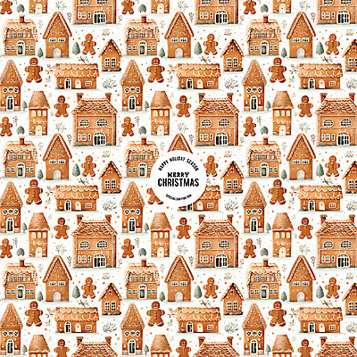 PSD 나무 편집이미지 백그라운드 크리스마스 패턴 사람없음 갈색 과자집 진저맨 진저쿠키 집모양 이미지편집 모양 식물 기념일 컬러 무늬 쿠키 파일형식