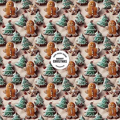 PSD 편집이미지 백그라운드 크리스마스 패턴 사람없음 진저맨 크리스마스트리모양쿠키 트리모양 진저쿠키 이미지편집 모양 기념일 무늬 크리스마스트리 쿠키 파일형식