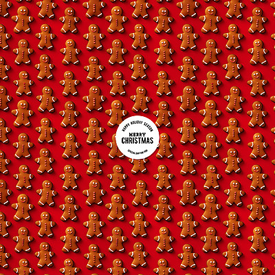 PSD 편집이미지 백그라운드 크리스마스 패턴 사람없음 빨간색 진저맨 진저쿠키 이미지편집 기념일 컬러 무늬 쿠키 파일형식