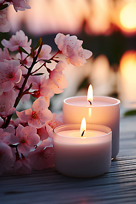 JPG 편집이미지 꽃 촛불 사람없음 오브젝트 향기 아로마 향초 편집실사 AI포토 AI콘텐츠 식물 초 CG 냄새 파일형식