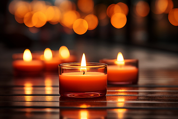 JPG 편집이미지 촛불 사람없음 주황색 어둠 오브젝트 보케 향기 아로마 향초 빛망울 편집실사 AI포토 AI콘텐츠 컬러 초 빛 CG 냄새 파일형식