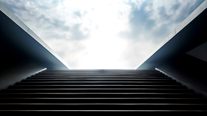 JPG 구름 편집이미지 백그라운드 하늘 성공 사람없음 계단 어둠 공간 디지털합성 편집실사 AI포토 AI콘텐츠 자연요소 컨셉 CG 파일형식