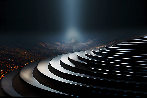 JPG 편집이미지 백그라운드 성공 사람없음 빛 계단 어둠 공간 디지털합성 편집실사 AI포토 AI콘텐츠 컨셉 CG 파일형식