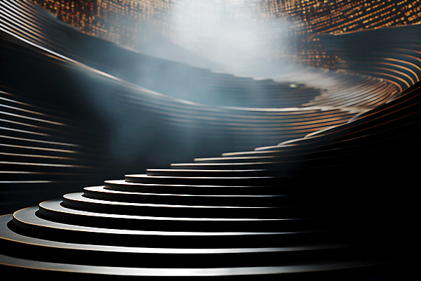 JPG 편집이미지 백그라운드 성공 사람없음 계단 어둠 공간 디지털합성 편집실사 AI포토 AI콘텐츠 컨셉 CG 파일형식