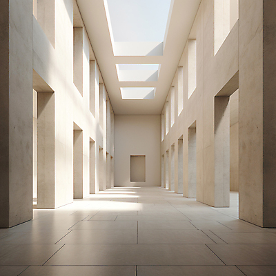 JPG 편집이미지 건축물 백그라운드 사람없음 인테리어 햇빛 공간 흰색 디지털합성 모던 콘크리트 비어있는 편집실사 AI포토 AI콘텐츠 디자인 건축 컬러 태양 CG 파일형식