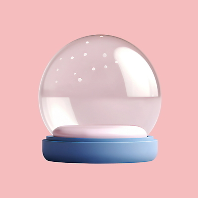 PSD 아이콘 크리스마스 겨울 사람없음 3D아이콘 3D 디지털합성 스노글로브 비어있는 계절 기념일 장식 파일형식