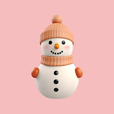 PSD 아이콘 모자 크리스마스 겨울 눈사람 단추 사람없음 3D아이콘 3D 목도리 흰색 디지털합성 잡화 계절 기념일 컬러 파일형식