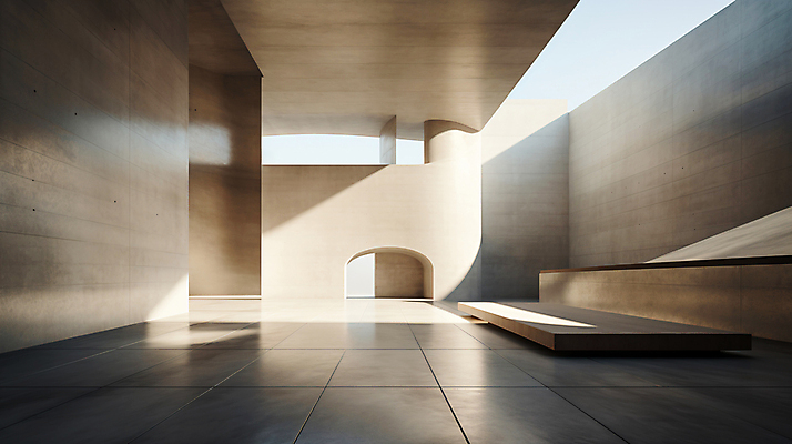 JPG 편집이미지 건축 백그라운드 사람없음 인테리어 햇빛 공간 미술관 전시회 디지털합성 모던 박물관 비어있는 편집실사 AI포토 AI콘텐츠 디자인 태양 전시 CG 파일형식