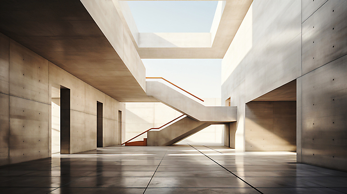 JPG 편집이미지 건축 백그라운드 사람없음 인테리어 햇빛 계단 공간 미술관 전시회 디지털합성 모던 박물관 비어있는 편집실사 AI포토 AI콘텐츠 디자인 태양 전시 CG 파일형식