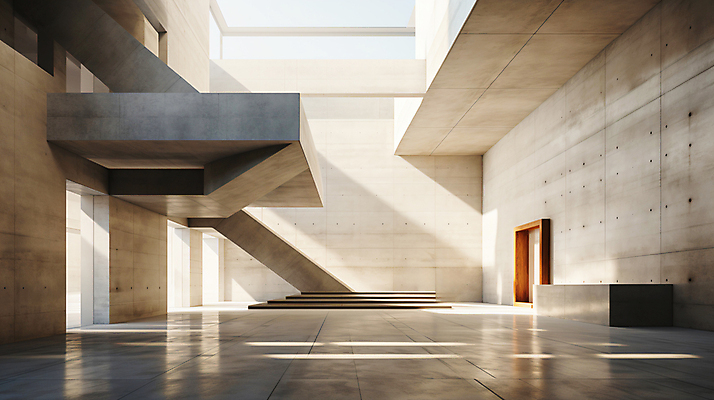 JPG 편집이미지 건축 백그라운드 사람없음 인테리어 햇빛 공간 미술관 전시회 디지털합성 모던 박물관 비어있는 편집실사 AI포토 AI콘텐츠 디자인 태양 전시 CG 파일형식