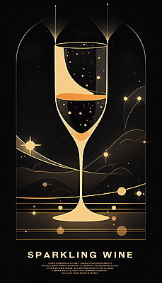 PSD 디자인 포스터 별 와인잔 일러스트 사람없음 반짝임 노란색 와인 검은색 원형 스파클링와인 미니멀 국내일러스트 자연요소 도형 컬러 술잔 모션 주류 탄산 파일형식