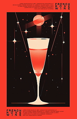 PSD 디자인 포스터 별 와인잔 일러스트 사람없음 빨간색 반짝임 와인 검은색 미니멀 국내일러스트 자연요소 컬러 술잔 모션 주류 파일형식