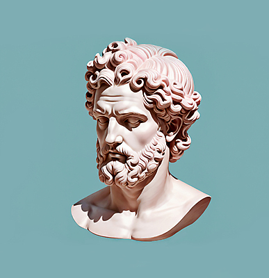 JPG 편집이미지 분홍색 사람없음 조각상 오브젝트 석상 예술품 인물조각상 두상 민트색 석고 이미지편집 편집실사 AI컴퓨터그래픽 AI콘텐츠 컬러 조형물 머리 CG 파일형식