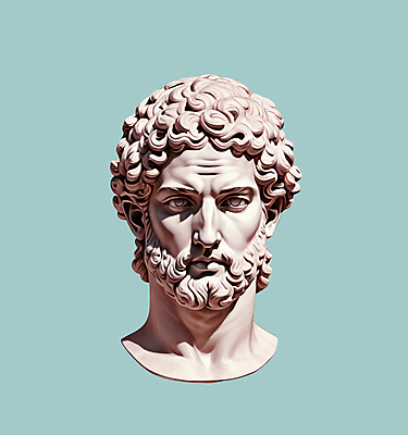 JPG 편집이미지 사람없음 조각상 흰색 오브젝트 석상 예술품 인물조각상 두상 민트색 석고 이미지편집 편집실사 AI컴퓨터그래픽 AI콘텐츠 컬러 조형물 머리 CG 파일형식