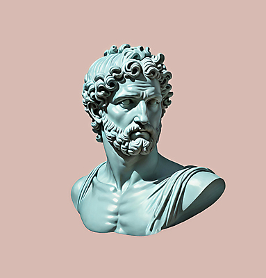 JPG 편집이미지 분홍색 사람없음 조각상 오브젝트 석상 예술품 인물조각상 두상 민트색 석고 이미지편집 편집실사 AI컴퓨터그래픽 AI콘텐츠 컬러 조형물 머리 CG 파일형식