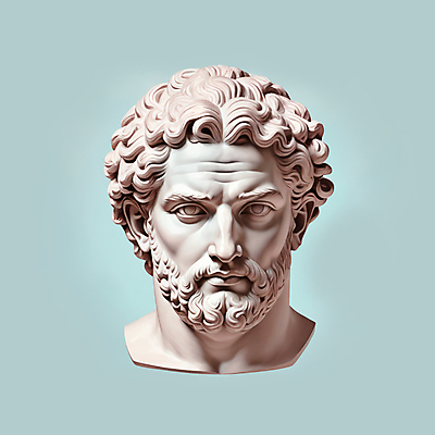 JPG 편집이미지 사람없음 조각상 흰색 오브젝트 석상 예술품 인물조각상 두상 민트색 석고 이미지편집 편집실사 AI컴퓨터그래픽 AI콘텐츠 컬러 조형물 머리 CG 파일형식