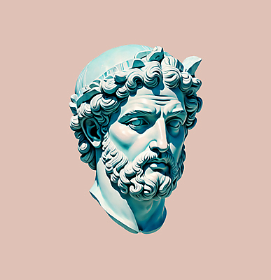 JPG 편집이미지 분홍색 사람없음 조각상 오브젝트 석상 예술품 인물조각상 두상 민트색 석고 이미지편집 편집실사 AI컴퓨터그래픽 AI콘텐츠 컬러 조형물 머리 CG 파일형식