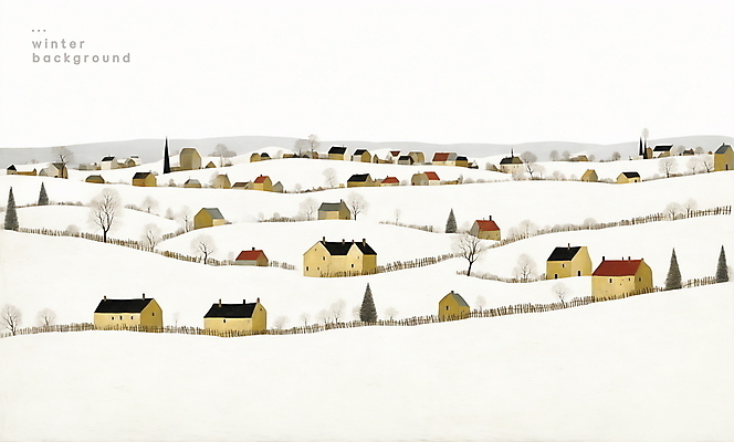 PSD 나무 백그라운드 겨울 일러스트 자연 주택 풍경 사람없음 울타리 설원 흰색 그림 유화 미니멀 국내일러스트 식물 계절 컬러 눈_날씨 미술 건물 담장 생태계 파일형식