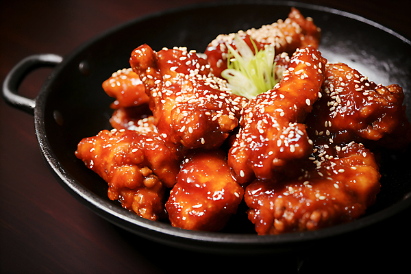 JPG 편집이미지 근접촬영 사람없음 치킨 양념치킨 닭고기 튀김 냄비 닭고기요리 편집실사 AI포토 AI콘텐츠 음식 뷰포인트 육류 솥 CG 파일형식