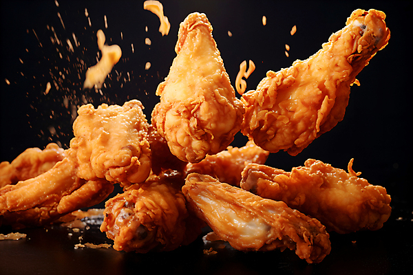 JPG 편집이미지 사람없음 치킨 프라이드치킨 닭고기 튀김 소스 떨어짐 닭고기요리 스플래쉬 편집실사 AI포토 AI콘텐츠 음식 컨셉 육류 양념 CG 파일형식