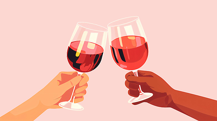 PSD 손 와인잔 일러스트 들기 신체부위 빨간색 파티 와인 축제 건배 국내일러스트 컬러 술잔 모션 주류 사람 이벤트 파일형식