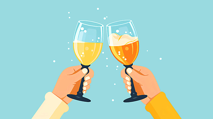 PSD 손 일러스트 들기 신체부위 파티 축제 거품 샴페인 건배 샴페인잔 국내일러스트 술잔 모션 주류 사람 이벤트 파일형식