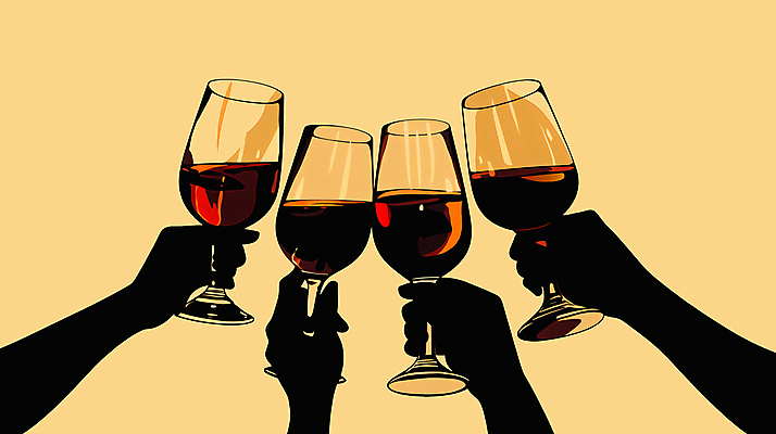 PSD 손 실루엣 와인잔 일러스트 들기 신체부위 노란색 파티 와인 축제 건배 국내일러스트 컬러 술잔 모션 주류 촬영기법 사람 이벤트 파일형식