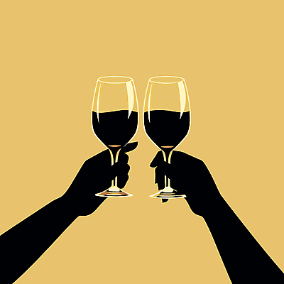 PSD 손 실루엣 와인잔 일러스트 들기 신체부위 노란색 파티 와인 검은색 축제 건배 국내일러스트 컬러 술잔 모션 주류 촬영기법 사람 이벤트 파일형식