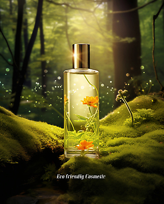 PSD 편집이미지 꽃 자연 사람없음 반짝임 화장품 풀 숲 에코 친환경 공병 천연화장품 이미지편집 식물 모션 뷰티 환경 생태계 병_담는 파일형식