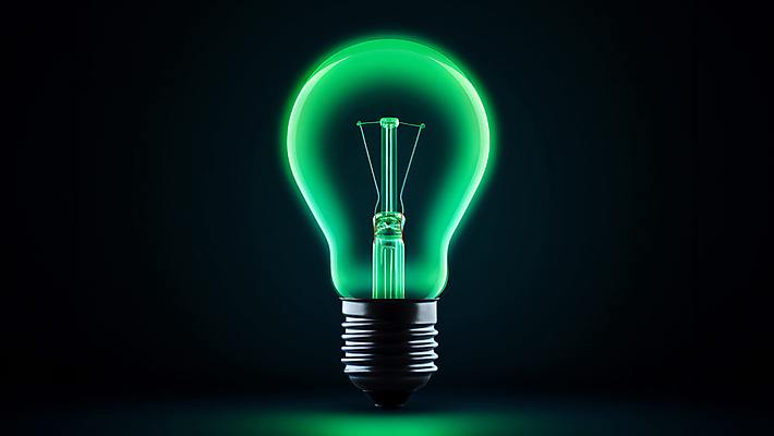 JPG 편집이미지 백그라운드 전구 사람없음 초록색 빛 한개 검은색 오브젝트 네온 편집실사 AI포토 AI콘텐츠 1 컬러 CG 파일형식