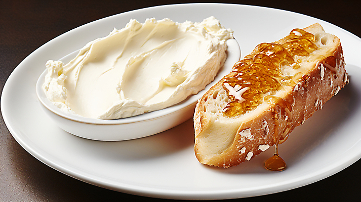 JPG 편집이미지 접시 음식 빵 디저트 사람없음 흐름 달콤 디지털합성 일렬 꿀 크림치즈 터키음식 스프레드 카이막 편집실사 AI포토 AI콘텐츠 식기 컨셉 치즈 유제품 맛 CG 동양음식 파일형식 튀르키예